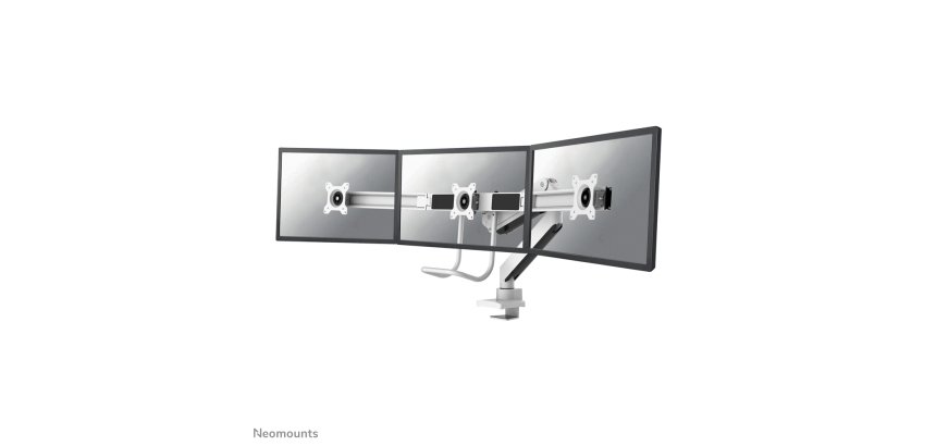 Neomounts NM-D775DX3WHITE Support d'écran à fixer 17-27" - ressort à gaz - Topfix - arrêt 180°