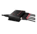 Lindy 43374 hub de interfaz USB 3.2 Gen 1 (3.1 Gen 1) Type-B 5000 Mbit/s Negro