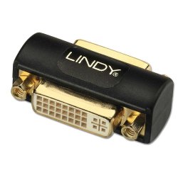 Lindy 41233 cambiador de género para cable DVI Negro
