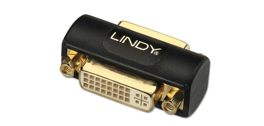 Lindy 41233 cambiador de género para cable DVI Negro