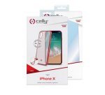 Celly Laser Matt custodia per cellulare 14,7 cm (5.8") Cover Rosso, Trasparente