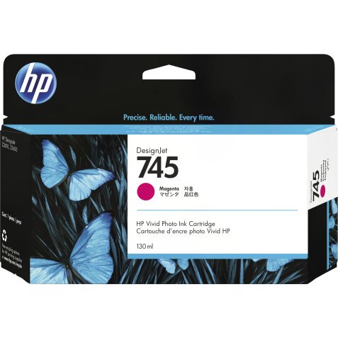 HP Cartouche d’encre DesignJet 745 magenta, 130 ml