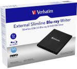 Verbatim External Slimline lecteur de disques optiques Blu-Ray RW Noir