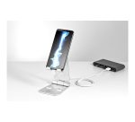 StarTech.com Phone and Tablet Stand - Foldable Universal Mobile Device Holder for Smartphones & Tablets - Adjustable Multi-Angle Ergonomic Cell Phone Stand for Desk - Portable - Silver