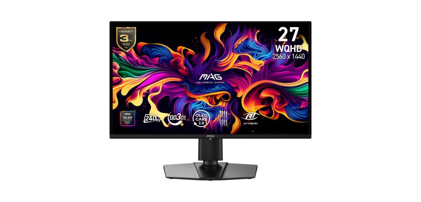 MSI MAG 274QP QD-OLED X24 computer monitor 67.3 cm (26.5") 2560 x 1440 pixels Wide Quad HD Black