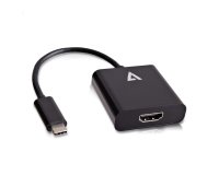V7 USB-C(m) a HDMI(h) adaptator negro