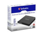 Verbatim Slimline CD/DVD lecteur de disques optiques DVD-RW Noir