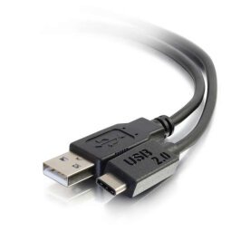 C2G 2m USB 2.0 USB Type C to USB A Cable M/M - USB C Cable Black - USB Typ-C-Kabel - 2 m