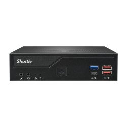 Shuttle Slim PC DH770 , S1700, 2x HDMI, 2x DP , 2x 2.5G LAN, 2x COM, 8x USB, 1x 2.5", 2x M.2, fonctionnement permanent 24/7, attaches VESA
