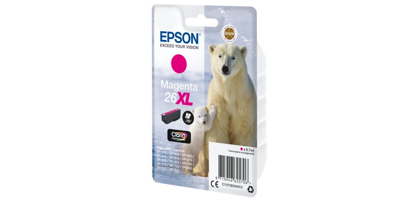 Epson Polar bear Encre magenta Claria Premium Ours Polaire 26XL