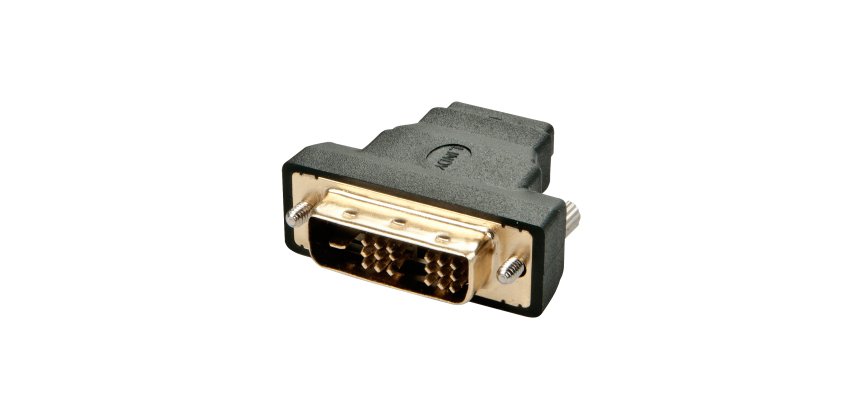 Lindy 41228 cambiador de género para cable HDMI-A FM DVI-D M Negro