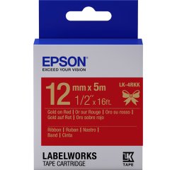 Epson LabelWorks LK-4RKK - ribbon tape - satin - 1 cassette(s) - Roll (1.2 cm x 5 m)