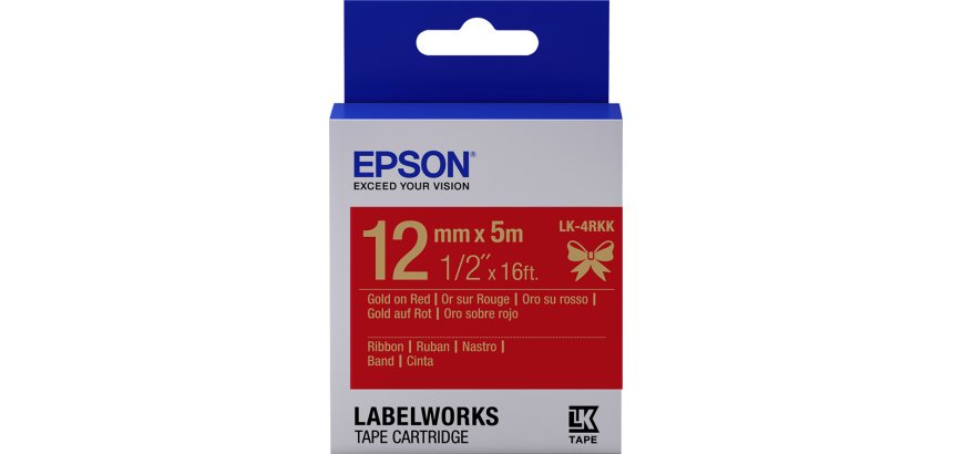 Epson LabelWorks LK-4RKK - linttape - satijn - 1 cassette(s) - Rol (1,2 cm x 5 m)