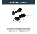 StarTech.com Server Rack Depth Extender - 1U - 4in / 10 cm - TAA Compliant - Recessed Rack Adapter - Rack Mount Adapter Kit - Network Rack Extender