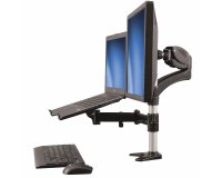 Brazo para un Monitor - Base para Ordenador Portátil con Ajuste de Altura de un Toque