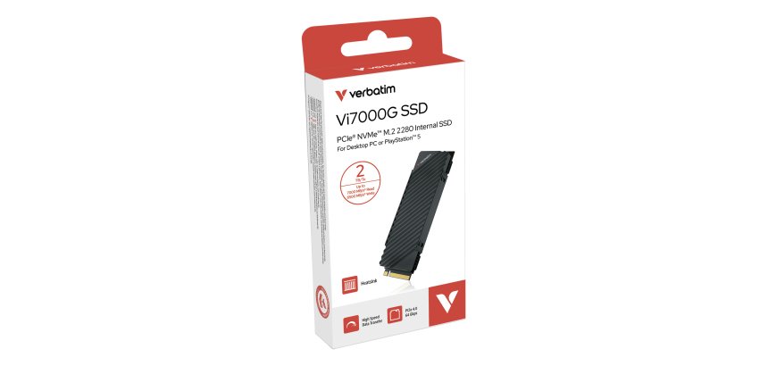Verbatim Vi7000G PCIe NVMe M.2 SSD 2 TB De ultieme gamingoplossing