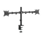 Equip Soporte de escritorio articulado para dos monitores de 17«-32», negro