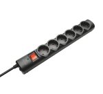 Trust 21059 protection surtension Noir 6 sortie(s) CA 1,8 m