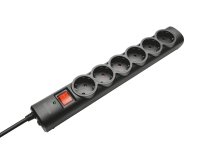 Trust 21059 protection surtension Noir 6 sortie(s) CA 1,8 m