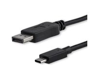 StarTech.com Câble Adaptateur USB C vers DisplayPort 1.2 4K 60Hz - 1,8m - Câble USB-C vers DisplayPort - HBR2 - Câble Vidéo USB Type-C DP Alt Mode vers Moniteur DP - Fonctionne avec Thunderbolt 3 - Noir