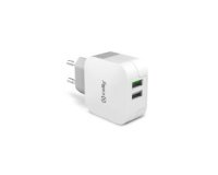 Celly TC2USBTURBO cargador de dispositivo móvil Smartphone, Tableta Blanco Corriente alterna Interior