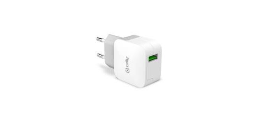 Celly TCUSBTURBO Caricabatterie per dispositivi mobili Telefono cellulare, Smartphone Bianco AC Interno