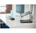 Rehausseur kensington smartfitpour ordinateur portable avec surface de charge par         induction 4 hauteurs