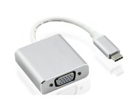 Nilox USB Type-C - VGA M/F adattatore grafico USB Argento