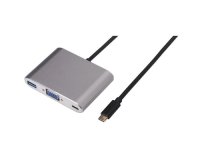 Nilox USB Type-C - VGA/USB Type-C/USB 3.0 M/F USB graphics adapter Silver