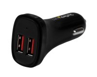 StarTech.com Cargador de Coche USB de Dos Puertos - 24W / 4,8A - Negro