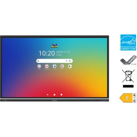 Viewsonic IFP6551 Display tableau blanc interactif 165,1 cm (65") 3840 x 2160 pixels Écran tactile Noir