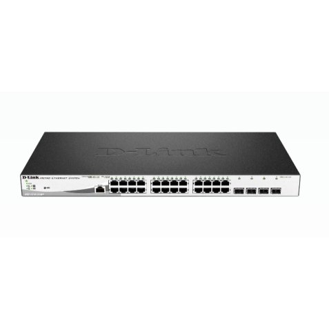 D-Link DGS-1210-28MP/E switch Gestionado L2 Gigabit Ethernet (10/100/1000) Energía sobre Ethernet (PoE) 1U Negro, Gris