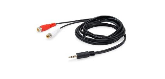 Equip 147093 cavo audio 250 m 2 x RCA 3.5mm Nero