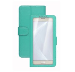 Celly Unica View custodia per cellulare 12,7 cm (5") Custodia a libro Turchese