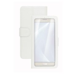 Celly Unica View custodia per cellulare 12,7 cm (5") Custodia a libro Bianco