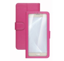 Celly Unica View custodia per cellulare 14 cm (5.5") Custodia a libro Rosa
