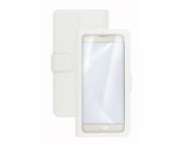 Celly Unica View custodia per cellulare 14 cm (5.5") Custodia a libro Bianco