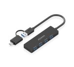 AISENS Hub USB 3.1 USB-C USB-A, USB-C/M+USB-A/M-4xTIPO A/H, Negro, 15cm