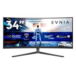 Philips Evnia 6000 34M2C6500/00 écran plat de PC 86,4 cm (34") 3440 x 1440 pixels Wide Quad HD QD-OLED Gris