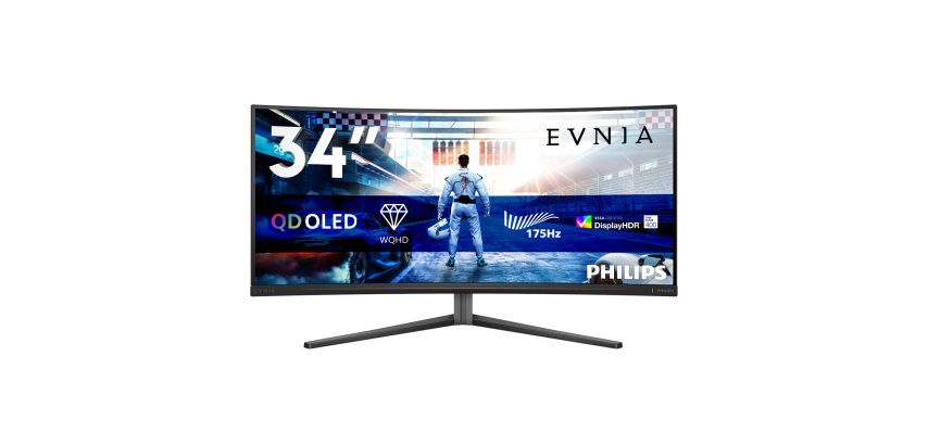 Philips Evnia 6000 34M2C6500/00 écran plat de PC 86,4 cm (34") 3440 x 1440 pixels Wide Quad HD QD-OLED Gris