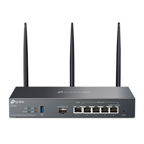 TP-Link Omada ER706W routeur sans fil Gigabit Ethernet Bi-bande (2,4 GHz / 5 GHz) Noir