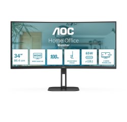 AOC V5 CU34V5C/BK pantalla para PC 86,4 cm (34") 3440 x 1440 Pixeles Wide Quad HD LED Negro