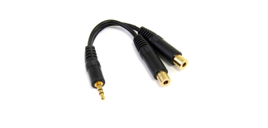 StarTech.com Câble répartiteur stéréo 15 cm - Mâle 3,5 mm vers femelle 2 x 3,5 mm