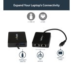 StarTech.com USB-C to Dual Gigabit Ethernet Adapter with USB (Type-A) Port