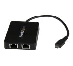 StarTech.com USB-C to Dual Gigabit Ethernet Adapter with USB (Type-A) Port