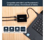 StarTech.com USB-C to Dual Gigabit Ethernet Adapter with USB (Type-A) Port
