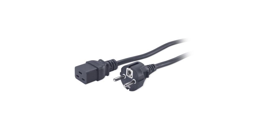 APC , Power Cord, C19 to CEE/7 Schuko, 2.5m