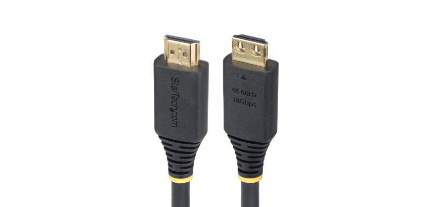StarTech.com 10ft (3m) High Speed HDMI Cable with Gripping Connectors, 4K 60Hz/1440p 144Hz, HDR10/HDCP 2.2/ARC, 18Gbps, UHD HDMI Cord for TV/Monitor/Display, TPE Jacket