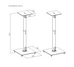 AISENS Soporte Universal De Suelo Para Altavoces, Negro