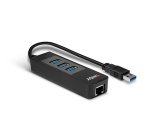 Hub de interfaz USB 3.2 Gen 1 (3.1 Gen 1) Type-A 5000 Mbit/s Negro Lindy 43176